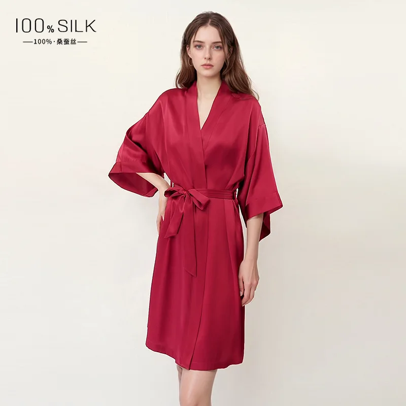 Women Pure Mulberry Silk Bathr - Robe Silk Women review and price