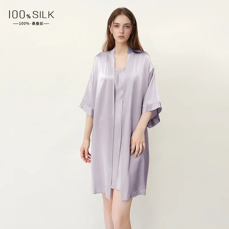 Women Pure Mulberry Silk Bathr - Robe Silk Women review and price