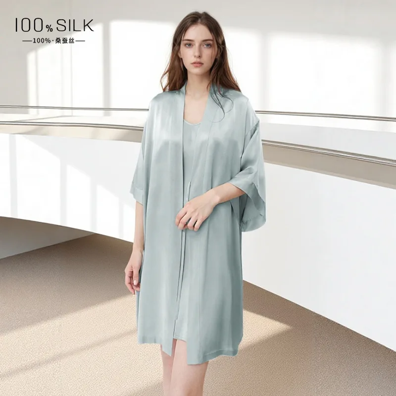 Women Pure Mulberry Silk Bathr - Robe Silk Women review and price